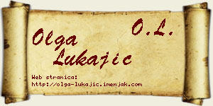 Olga Lukajić vizit kartica